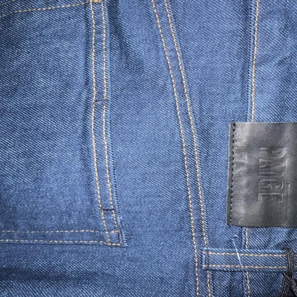NWT Revolve PAIGE skirt Dark Blue long  Denim Button & zip Detail deep split 30